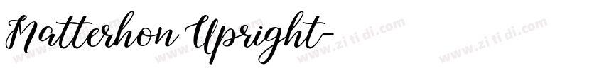 Matterhon Upright字体转换